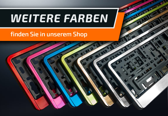 Kennzeichenhalter gebürstet Glanz Chrom
