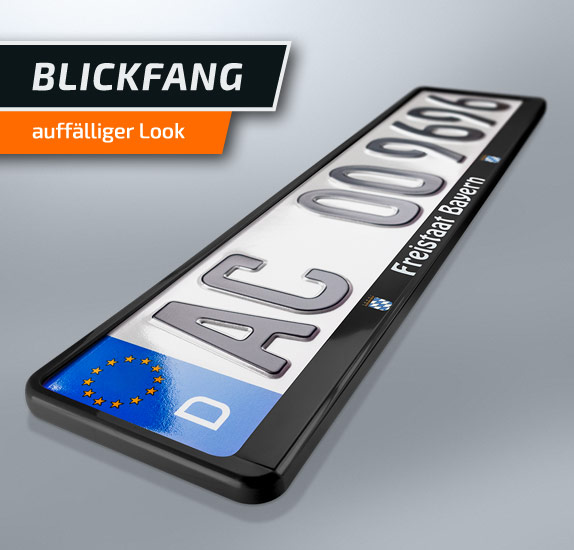 2 Kennzeichenhalter | FREISTAAT BAYERN | schwarz | Bundesland | DHL-Versand | eBay