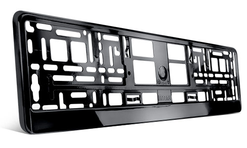 Kennzeichenhalter schwarz Hochglanz Klavierlack