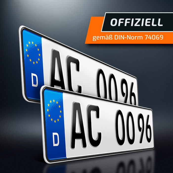 1 Autokennzeichen für alle Marken geeiget Top Qualität in der Größe 460x110mm