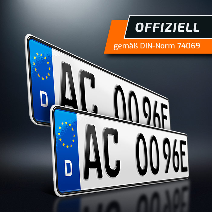 2 E Kennzeichen | Kfz Nummerschild | Elektroauto & Hybrid Autos | DHL ...