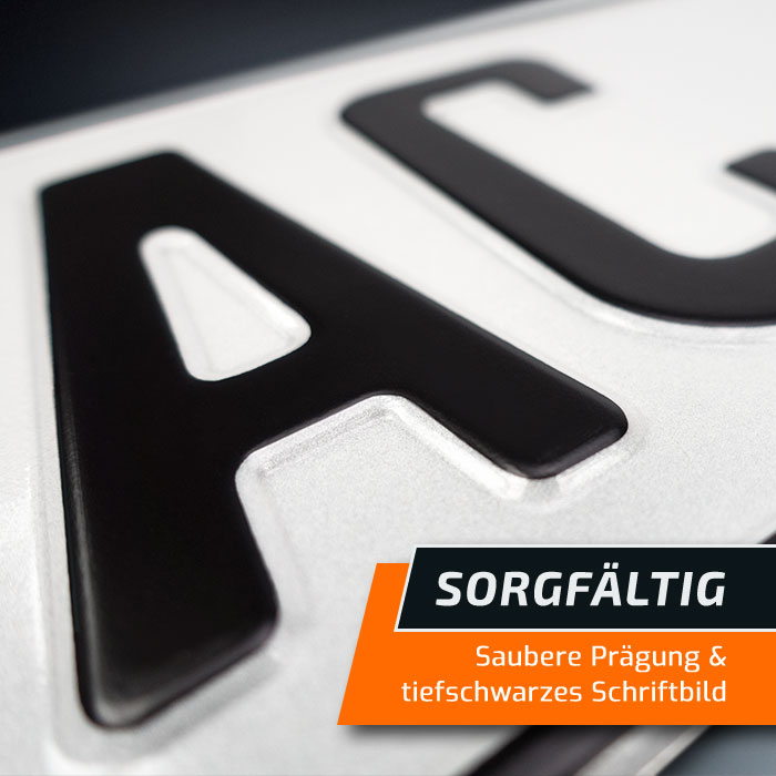 Elektro Nummernschilder Wunschtext - Made in Germany