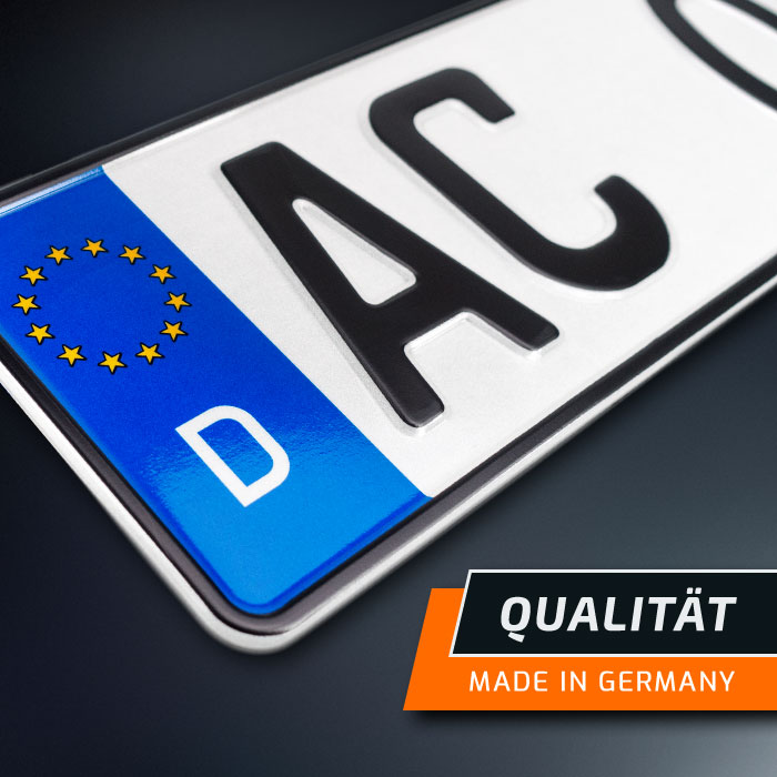 Kfz Kennzeichen für Elektroauto amtlich & offiziell