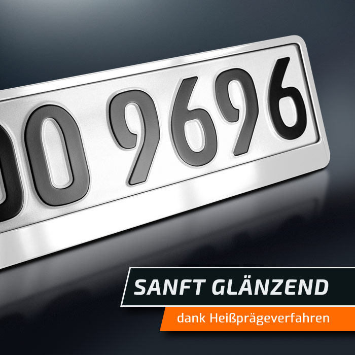 Kennzeichenhalter Glanz weiss