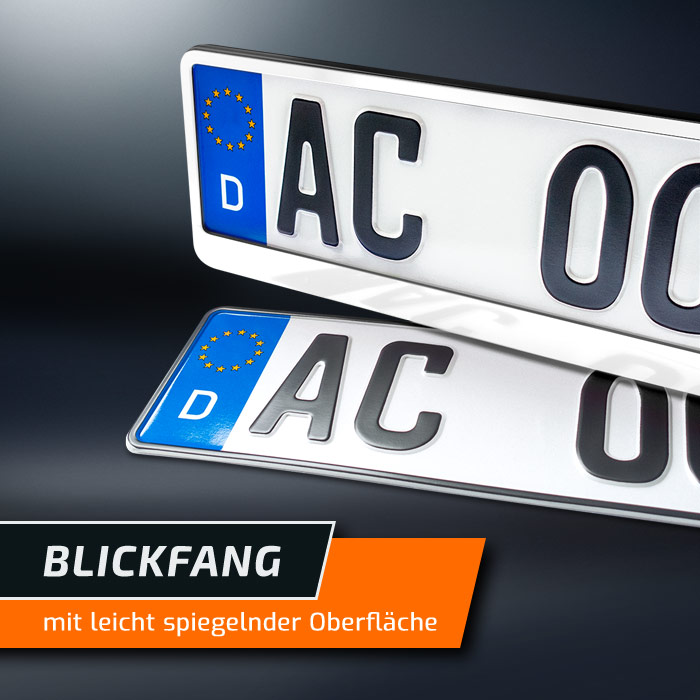 Nummernschildhalter weiss&nbsp;für Kennzeichen