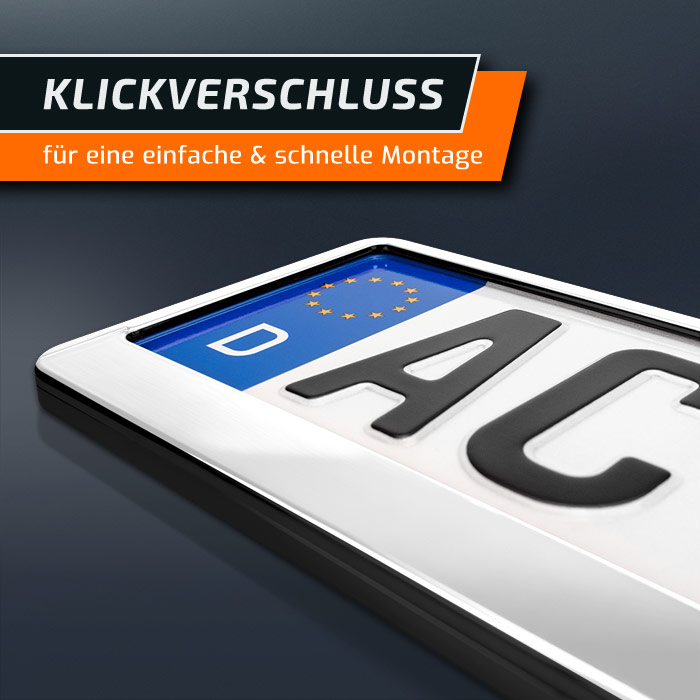 Kennzeichenhalter glänzend weiss