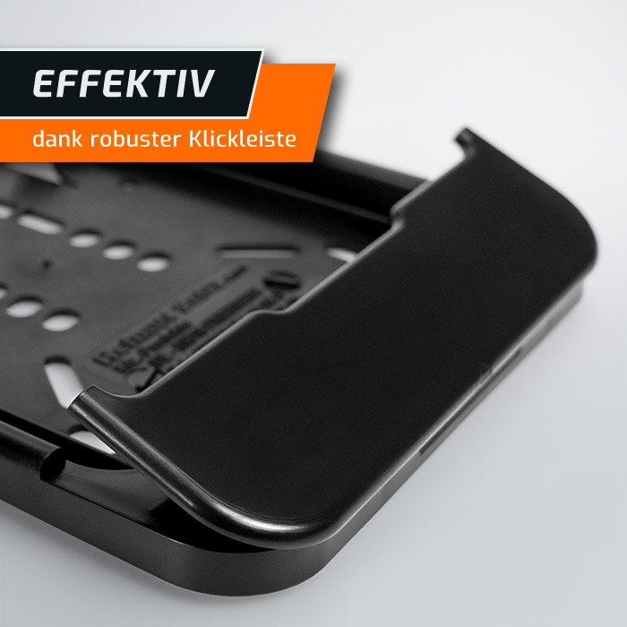 Kennzeichenhalter Versicherungskennzeichen schwarz 135 x 110 Moped