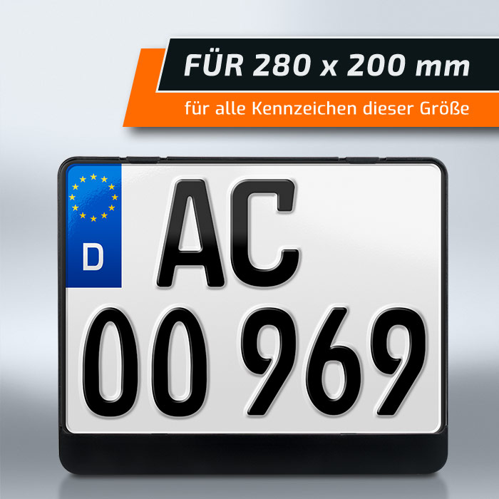 280 x 200 mm Webkaufhaus24 Kennzeichenhalter Nummernschildhalter 280 x 200mm PKW LKW Anh/änger