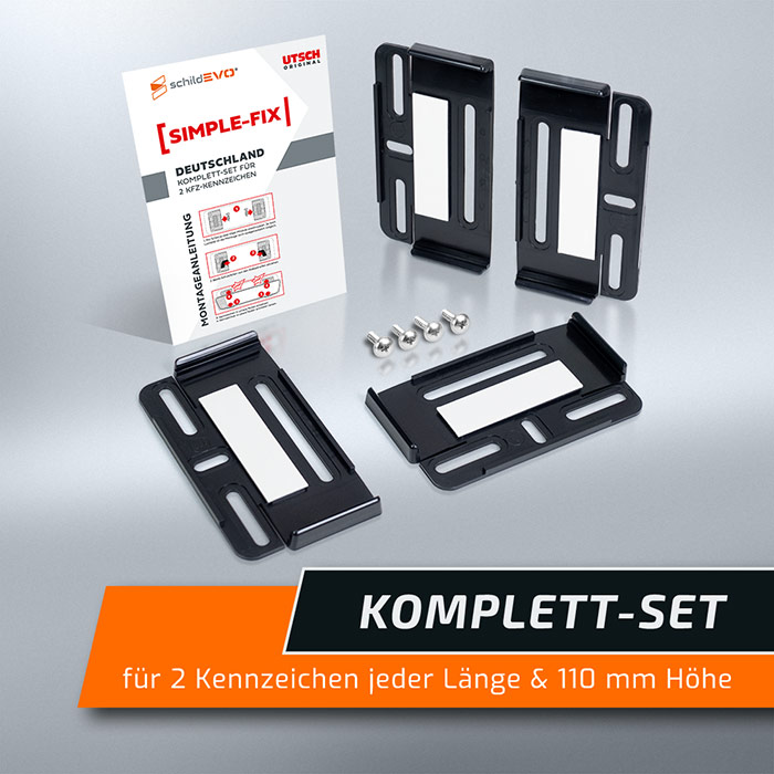 Simple Fix rahmenlose Kennzeichenhalter