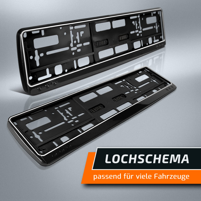 Kennzeichenhalter schwarz für Nummernschilder