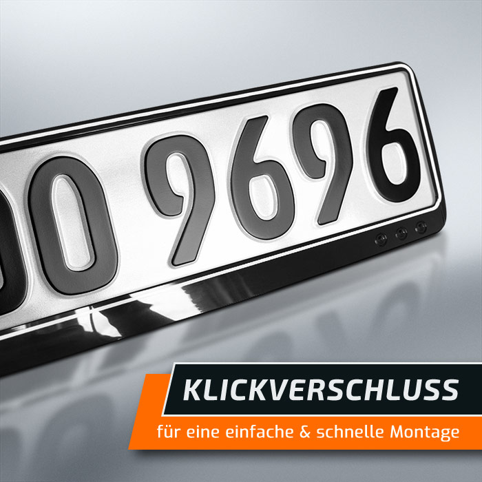 Nummernschildhalter schwarz für Autokennzeichen&nbsp;