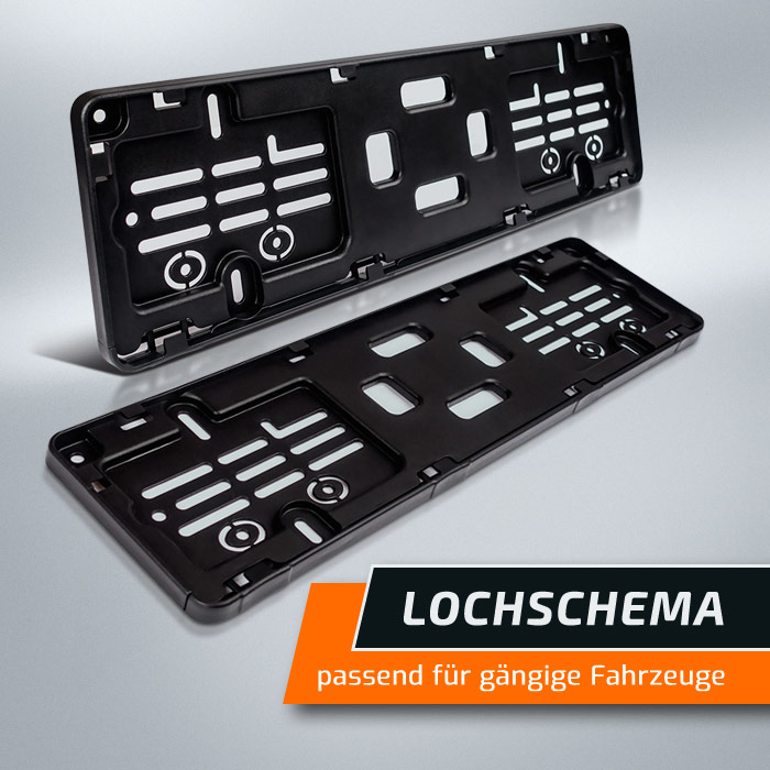 Kennzeichenhalter schwarz 400 für kurze Nummernschilder