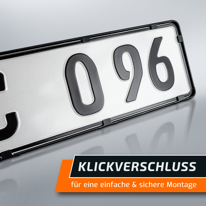 Nummernschildhalter schwarz für Autokennzeichen