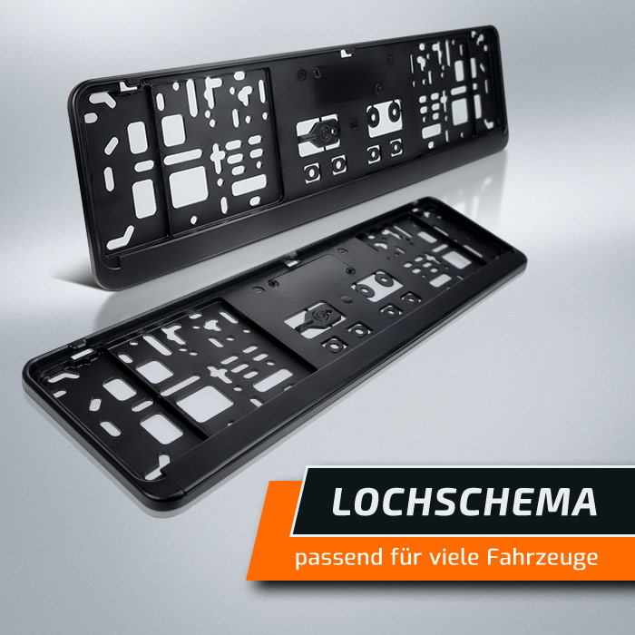 Kennzeichenhalter schwarz 460 für kurze Nummernschilder