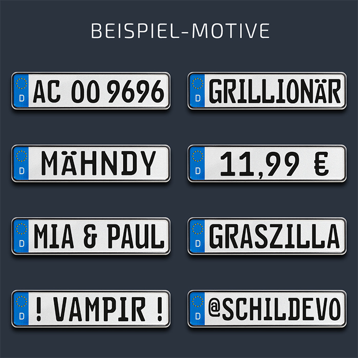 Funschild mit Wunschtext