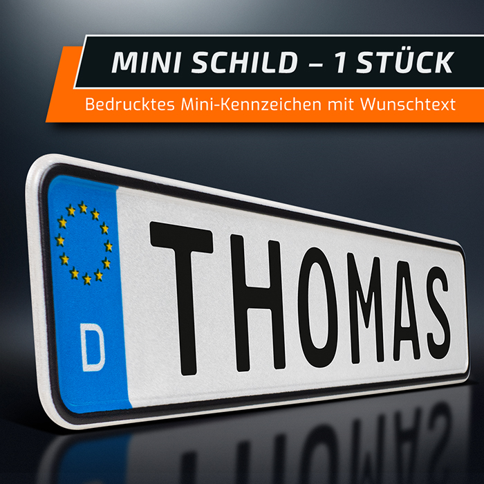 Fun-Kennzeichen mit individuellem Text